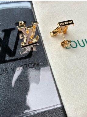 Louis Vuitton Gold LV Earrings
